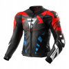 KOŽENÁ BUNDA REBELHORN INFERNO BLACK/BLUE/WHITE/RED 50