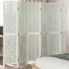 zahrada-XL Paraván 6 panelov biely masívne drevo paulovnie 358682