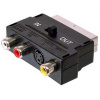 PremiumCord Adapter SCART-3x cinch + S-video s přepínačem IN/OUT kjsa-01
