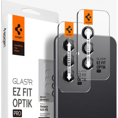 Spigen Glass TR EZ Fit Optik Pro Black 2 Pack - Samsung Galaxy S23 FE