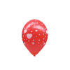 Wimex Nafukovací balónik Srdce biela na červené priemer 30cm L, 100 ks