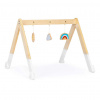 Vzdelávací gymnastický drevený stojan + hry Ecotoys