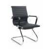 HALMAR Kancelárska stolička PRESTIGE SKID chróm/čierna koženka 55 cm x 88 cm x 61 cm