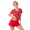 Pyžamo Donna Bear Short w/r S-2XL Červená XXL
