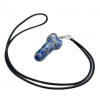 Sodalit Penis amulet pro plodnost, přívěsek přírodní kámen ručně broušený 3 cm, kámen komunikace