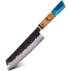IZMAEL Damaškový kuchynský nôž Airi Kiritsuke/Modrá 19 cm