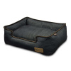 Tmavomodrý pelech pre psa 80x60 cm Lounge Bed Denim Medieval Blue / Dark Chocolate M – P.L.A.Y.