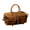 Kožená športová / cestová taška - Landleder Rugged-Hide Jörn (Sport-Weekender-Unisex) Farba: Hnedá
