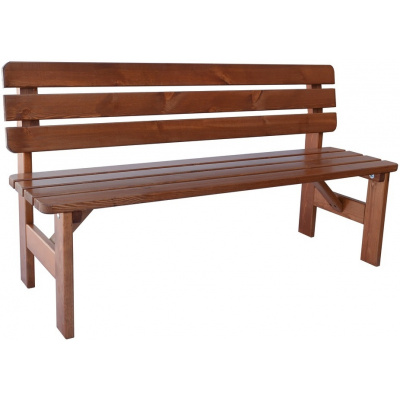 ROJAPLAST VIKING zahradní lavice dřevěná LAKOVANÁ - 180 cm