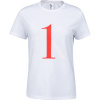 Calvin Klein S/S CREW NECK biela,červená Dámske tričko S
