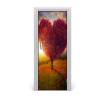 Fototapeta na dvere samolepiace drevo srdce 75x205