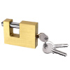 Zámok strmeňový mosadzný 80x18x52mm +3 ks kľúč HOTECHE HT180403