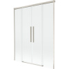 Mexen Rox, 2-krídlová posuvná vaňová zástena 160 x 150 cm, 8mm číre sklo, oceľový profil, 8C9-160-002-97-00
