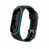 Xiaomi Pretkaný textúrovaný náhradný náramok pre Mi Band 5/6/7 Farba: čierna s modrým, Vzor: Lines