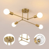 ZÁVESNÁ STROPNÁ LAMPA E27 ČIERNY ZLATÝ LUSTER DO OBÝVAČKY, SPÁLŇA, KUCHYŇA