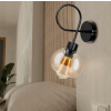 BERGE Sklenená LED nástenná lampa LOFT 1xE27 - jantárová farba