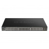 D-Link DGS-1250-52XMP Řízený L3 Podpora napájení po Ethernetu (PoE) Černá