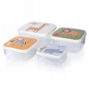 4x Nádoby na POTRAVINY pre deti, desiatové boxy, obedáre raňajkový box