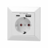 Orno Jedna zásuvka 2P+Z (Schuko), USB-A + USB-C, výstup 5VDC, max 2,8A