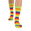 STRIPY prstové pruhované ponožky ToeToe Sv. zelená UNI 1 pár