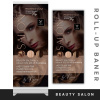 Profesionálny Roll-up baner pre Beauty & Hair Salón (85 × 200 cm)