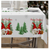 Vianočný obrus na stôl Škriatkovia 7 Biela 110x160 cm
