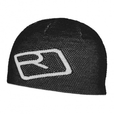 Ortovox Merino Logo Knit Beanie | Black Raven