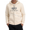 Alpha Industries Basic Zip Hoody pánska mikina jet stream white Veľkosť: 3XL, Farba: béžová