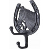 HKM Vešiak na uzdečku HKM, podkova, čierny