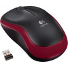 Logitech Wireless Mouse M185 nano, červená 910-002240