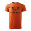 Sablio Tričko s potlačou Skate or Die - oranžové 3XL