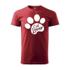 Sablio Tričko s potlačou Cat lover - červené 2XL