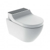 Geberit AquaClean Elektronický bidet Tuma Comfort s keramikou, Rimfree, SoftClosing, čierne sklo 146.292.SJ.1