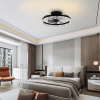 NEDES JF1301/B Stropné LED svietidlo s diaľk. ovlád. a ventilátorom 63W, 3000K-6500K,2600lm, IP20, čierna