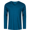 Promodoro Tričko Promodoro 1460 s výstřihem do V , dlouhý rukáv, pánské COT40146058002-petrol M Petrolejová