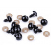 Oči s pojistkou Ø14 mm Varianta: Černá, Balení: 10 sada