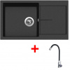Sinks Infinity 860 Metalblack + Elasta nehrdzavejúca oceľ/čierny