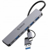 Hub USB-A/USB-C Orico YSA7-U3 dokovacia stanica 4x USB-A 2.0 + 1x USB-A 3.0 +