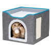 Springos Domček pre mačku s brmbolcom PA1085 sivý