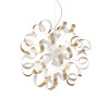 Kreatívny luster VORTEX SP6 s ozdobnými kovovými prvkami v zlatej farbe | Ideal Lux