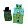 Jerry Fabrics Povlečení se svítícím efektem 140 × 200 cm, 70 × 90 cm, Minecraft Jungle Fight