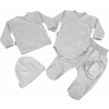 Detský komplet - Baby Set Belove 56 Gray 5 PCS. (Layette set pre novorodenca 56 Gray Belove)