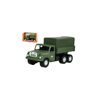 Auto nákladné Tatra 148 khaki vojenská plast 30cm v krabici 35x18x13cm