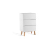 Komoda MAMMA 3 zásuvky, dub bílá - 60 cm, Dýha dub bílá