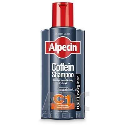ALPECIN Energizer Coffein Shampoo C1 kofeínový šampón proti vypadávaniu vlasov 1x375 ml, 4008666209917