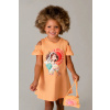 Dievčenské bavlnené šaty Mayoral 3941.6L.Mini.PPY2 oranžová 128