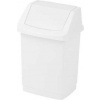 Odpadkový kôš, s výklopným vekom, 50 l, CURVER Click-it biely