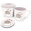 CurePink Dárkový v plechové krabičce Pusheen Marshmallow hrnku GP85551 370 ml