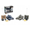 Teddies Tank RC 2 ks 36cm+dobíjecí pack tanková bitva se zvukem se světlem v krabici 42x32x14cm