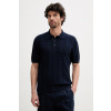 Polo tričko s prímesou ľanu United Colors of Benetton 115GK301G tmavomodrá S